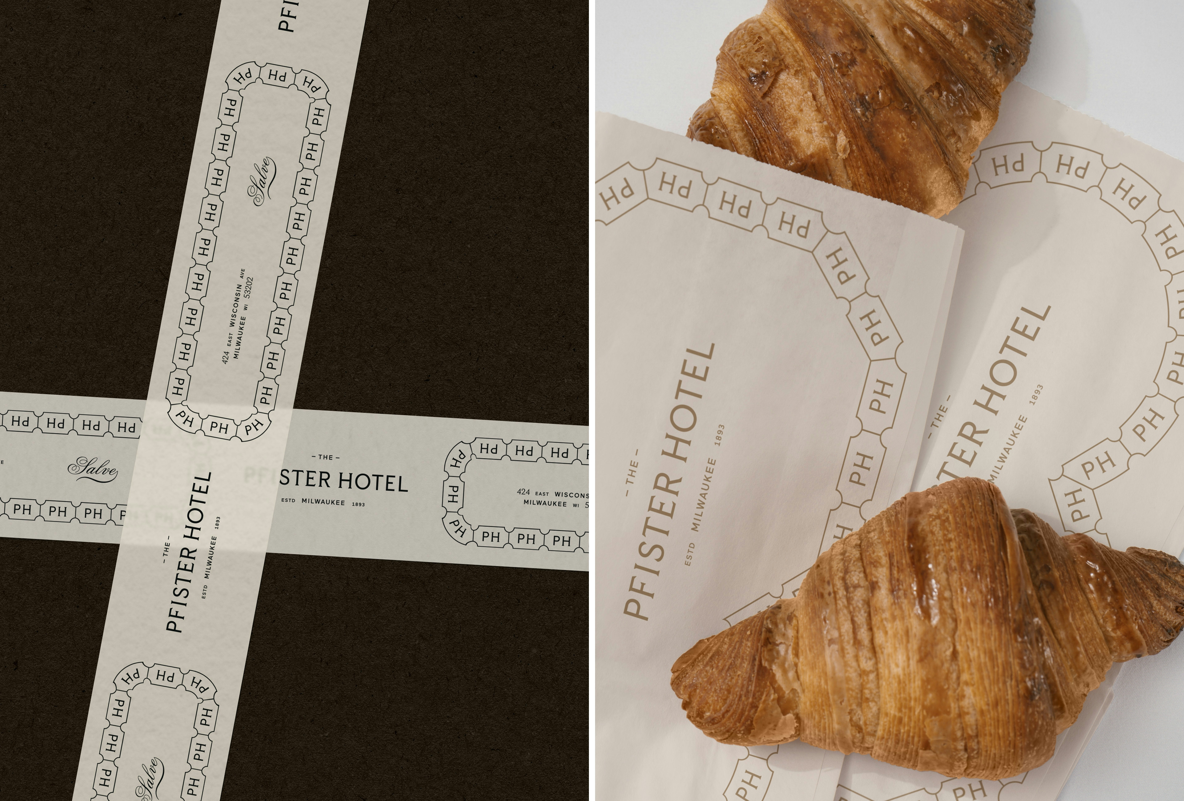 The Pfister identity applied to materials used in the hotel’s café